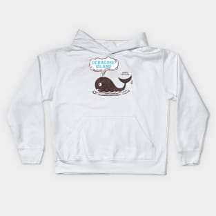 Ocracoke Island, NC Summertime Vacationing Whale Spout Kids Hoodie